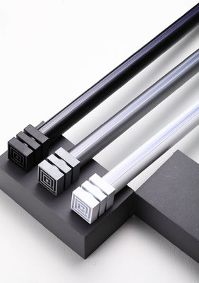 Bom preço. Thickened mute aluminum alloy bracket side perforated curtain track single pole double pole Em linha