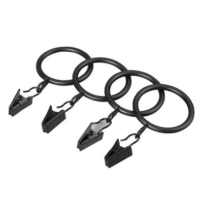 Bom preço. Cortinas que penduram a cortina Rod Rings With Clips do metal 35mm do ferro Em linha
