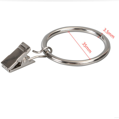 qualidade Cortina lustrada Ring Stainless Steel Curtain Clip do círculo do níquel fábrica